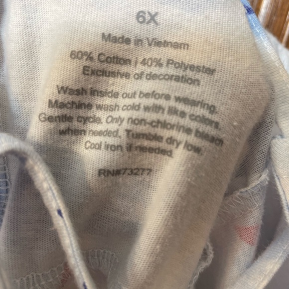 JUMPING BEANS UGC Girls Size 6x American flag tank dress blue red stars tie dye - Picture 12 of 12